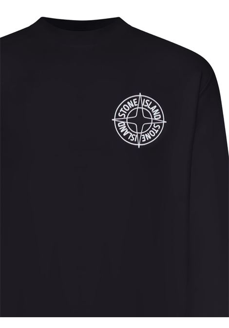 felpa 6100001 uomo nera STONE ISLAND | L1S15 6100001 S0283V0029